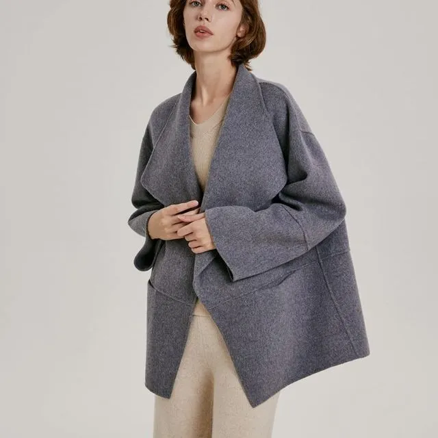 Kora Shawl Lapel Wool-Cashmere Coat
