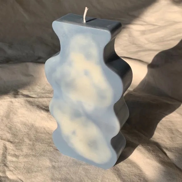 Vase Soy Pillar Candle - Cloudy