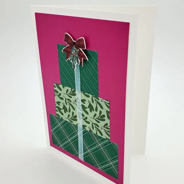 Set of 6 Handmade Christmas Cards Blank Inside