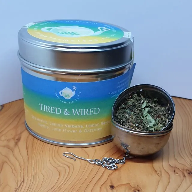 Tired & Wired Tea Tin - Organic Loose Leaf Herbal Tea, Balancing & Nourishing for the Mind & Body