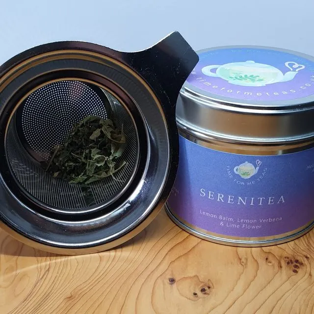 Serenitea Tea Tin - Organic Loose Leaf Herbal Tea, Relax Your Mind & Body
