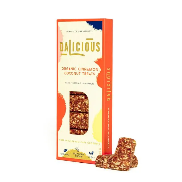 Dalicious organic treats - Cinnamon Coconut Pack of 12