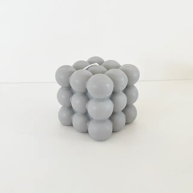 Bubble Candle Grey