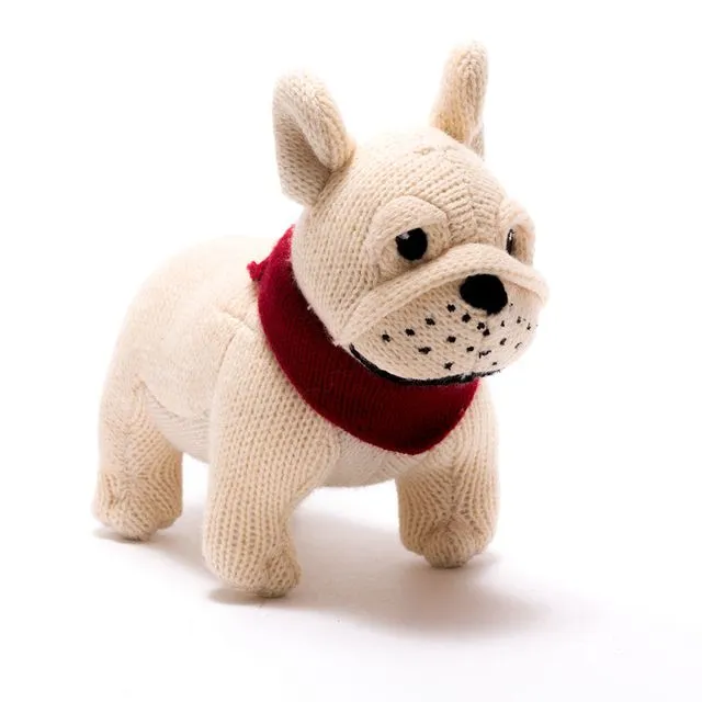 Knitted French Bulldog Soft Toy