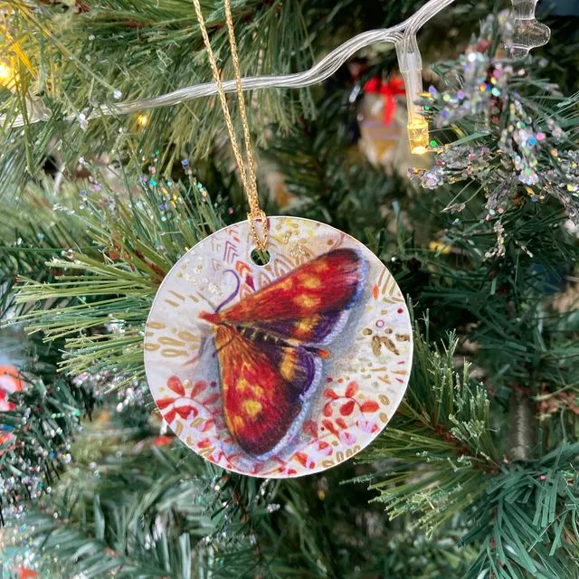 Set of 8 Card Moth Decorations/ gift tags
