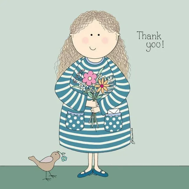 Occasions Thank You Flowers greeting card by Emma Lawrence