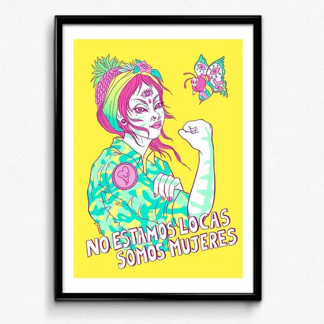 We Can Do it by Rosie the Riveter. Somos Mujeres limited edition Giclee Art Print. Feminist Art