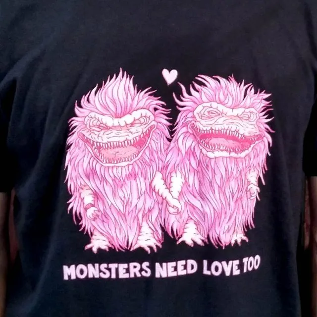 Monsters need love too T-shirt The critters inspired, 80s 90s monster girl and horror movie lovers. Creepy cute tee