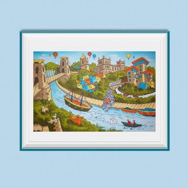 Bristol Landscape Limited Edition Print. Original Acrylic painting was made to fundraise for the Bristol Royal Children Hospital.