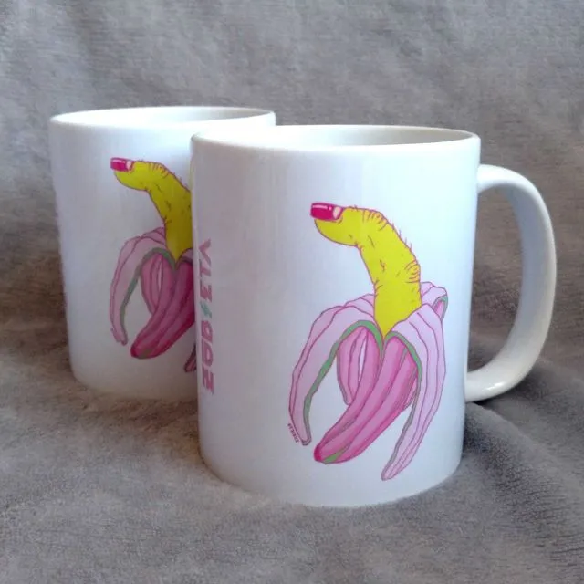 Ceramic Mug Finger Banana