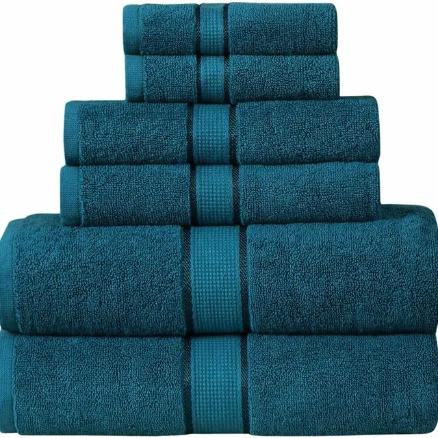 6 Piece 600 Gsm Towel Set - TEAL