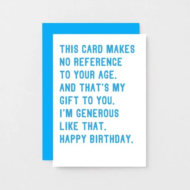 Funny Birthday Card | Generous | SE2043A6