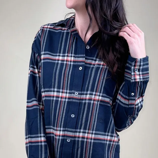 Levi's Blue Plaid Relaxed Flannel Shirt
