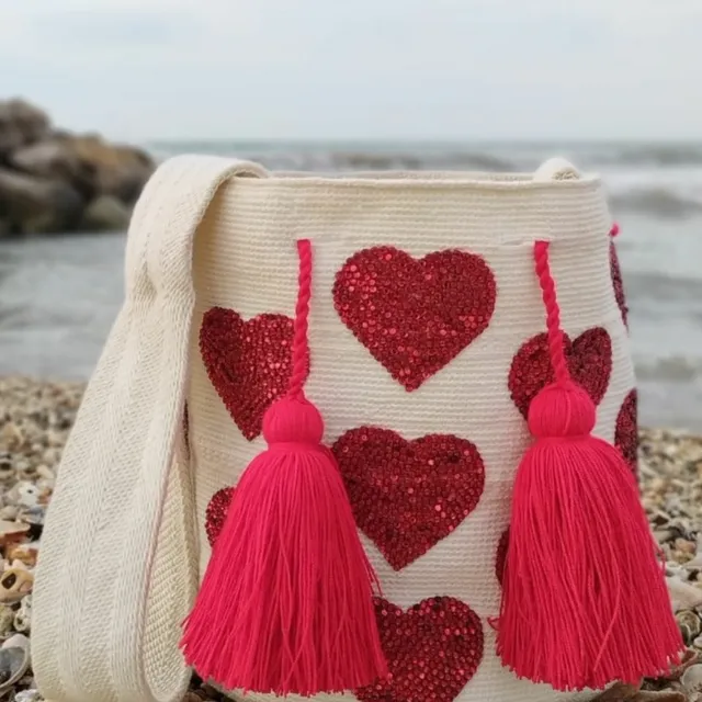 Valentine Hand Knitted Colombian Bucket Bag