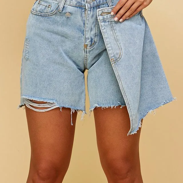 Relaxed Fit Denim Shorts, PACKAGED 2-2-2 (SML)