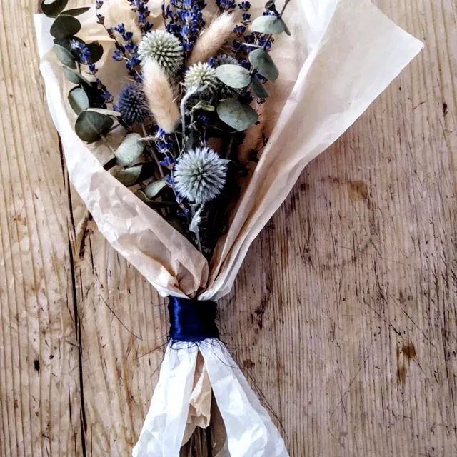 Dried Flower Bouquet - Large - lavender and eucalyptus