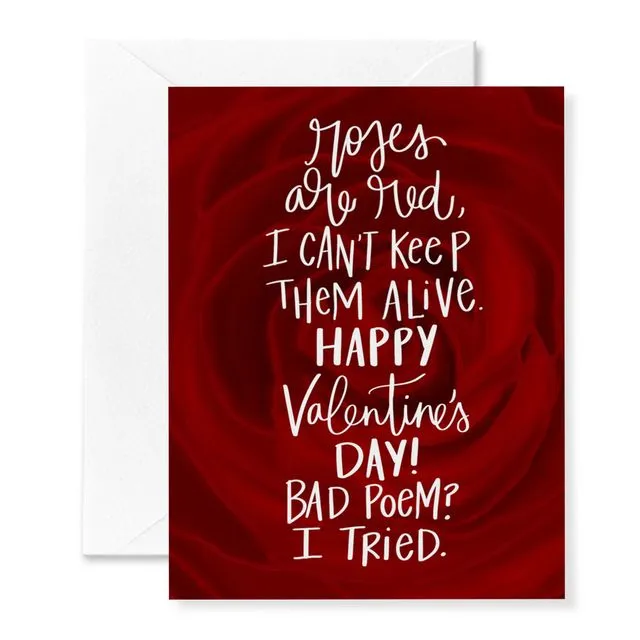 Bad Poem Valentine Card