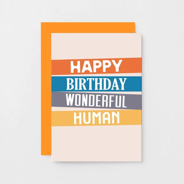 Wonderful Human Birthday Card | SE0501A6