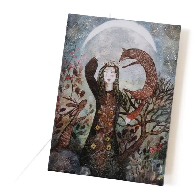 Winter goddess card