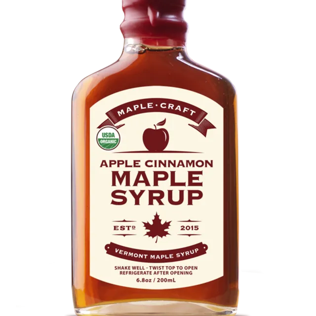 Maple Craft Apple Cinnamon Maple Syrup (Organic) 200ml - Pack of 12