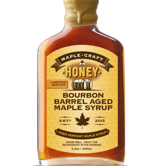 Hot Honey-Infused Bourbon Barrel Aged Maple Syrup 200ml - Pack of 12