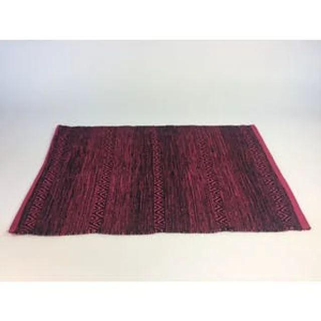 Cotton rug pink/black