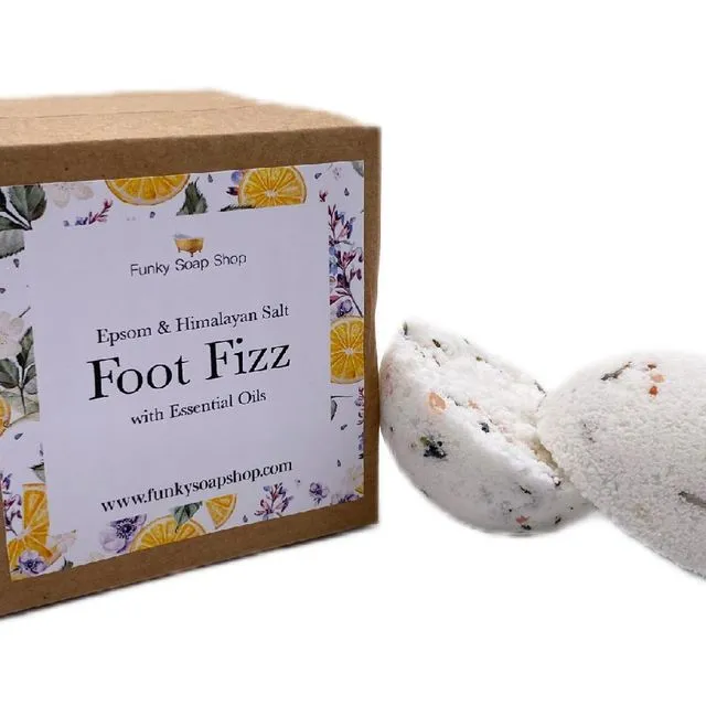 Foot Fizz, Epsom & Himalayan Salt soak infused with essential oils