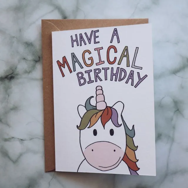 Unicorn Birthday Card