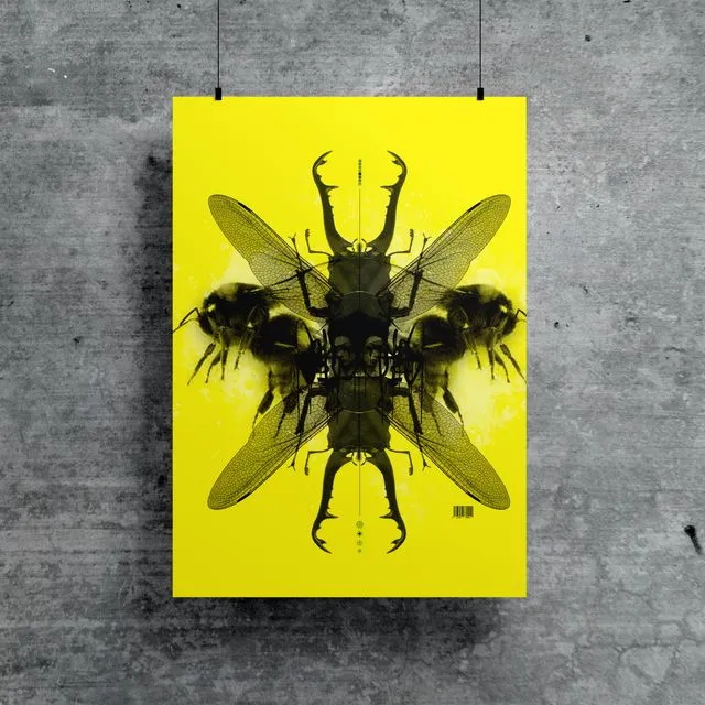 Bugs Yellow Print