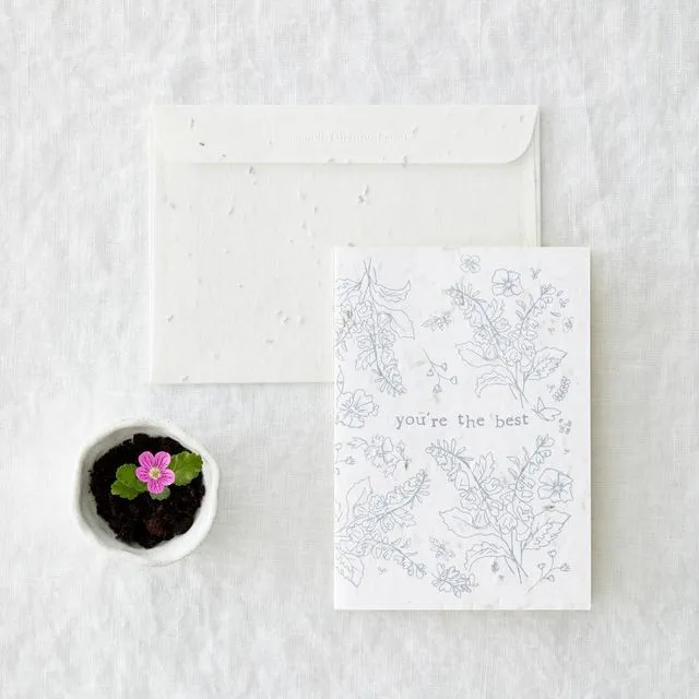 You're The Best Double Seeded Zero Waste Card & Envelope