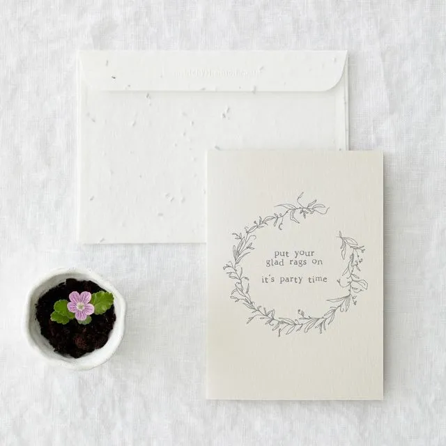 Glad Rags Greeting Card with Seeded Envelope