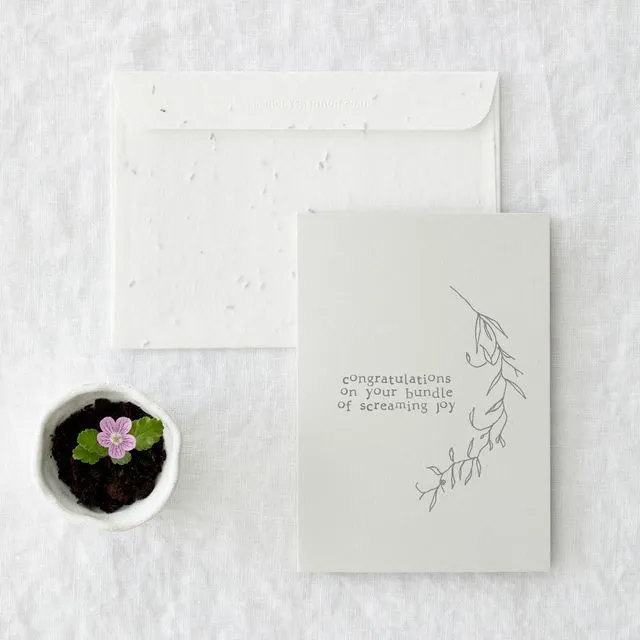 Bundle Of Joy Greeting Card with Seeded Envelope