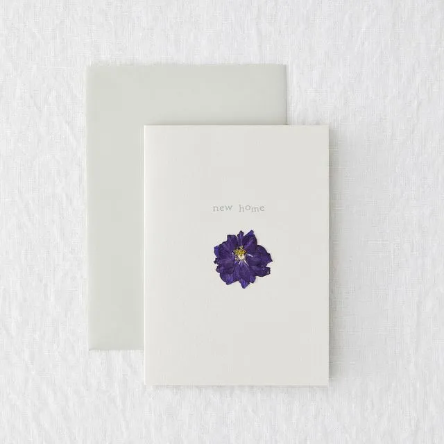New Home Dried Flower Greeting Card