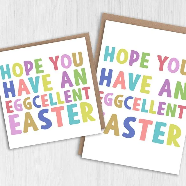 Easter card: Have an eggcellent Easter (Size A6/A5/A4/Square 6x6")