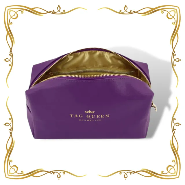 Tag Queen Cosmetics Signature Purple Accessory Bag