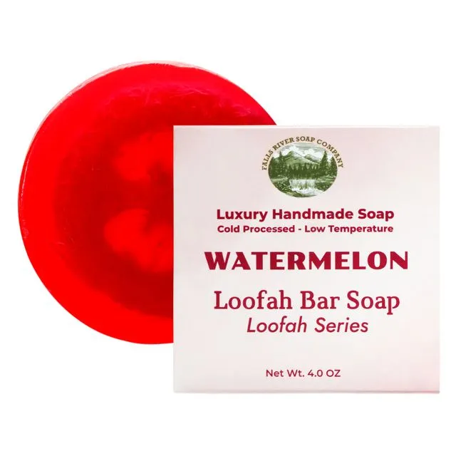Watermelon - Natural Luffa Soap Bar - Case of 12