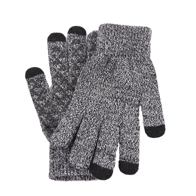 touch screen handschoenen | winter | gebreide handschoenen - Donker grijs