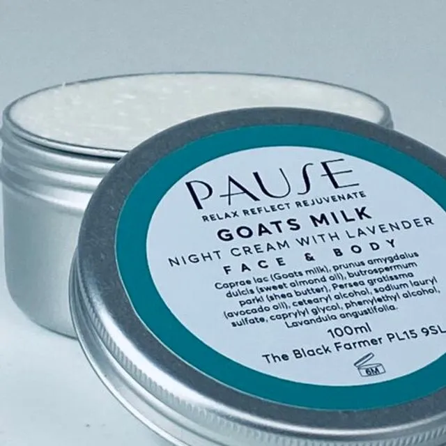 Goats Milk Night Cream With lavender By Pause