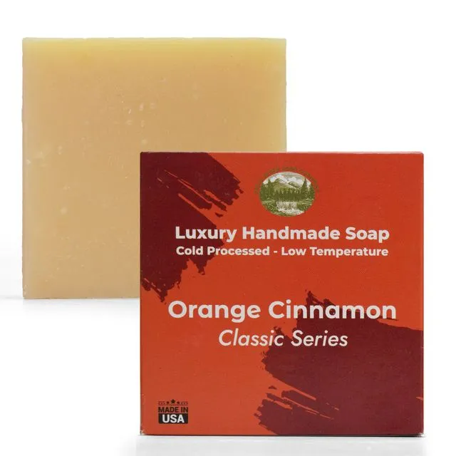 Orange Cinnamon - 5oz Soap Handmade Soap bar with Essential Oil - Case of 12
