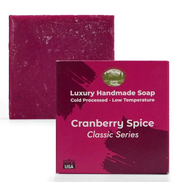 Cranberry Spice - 5oz Soap Handmade Soap bar with Essential Oil - Case of 12