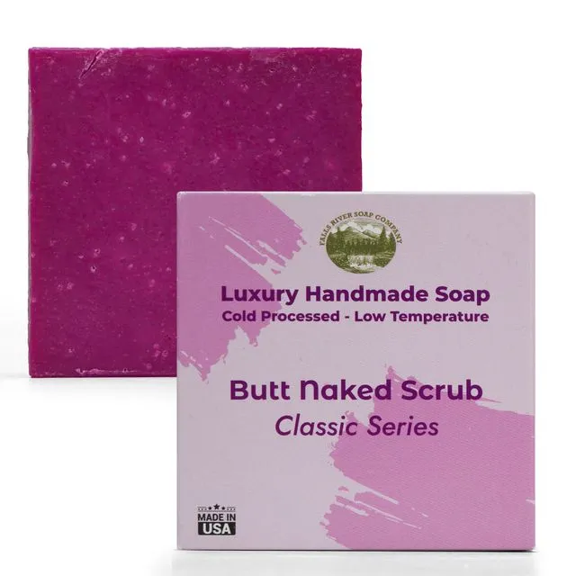 Butt Naked Scrub - 5oz Soap Handmade Soap bar with Essential Oil - Case of 12