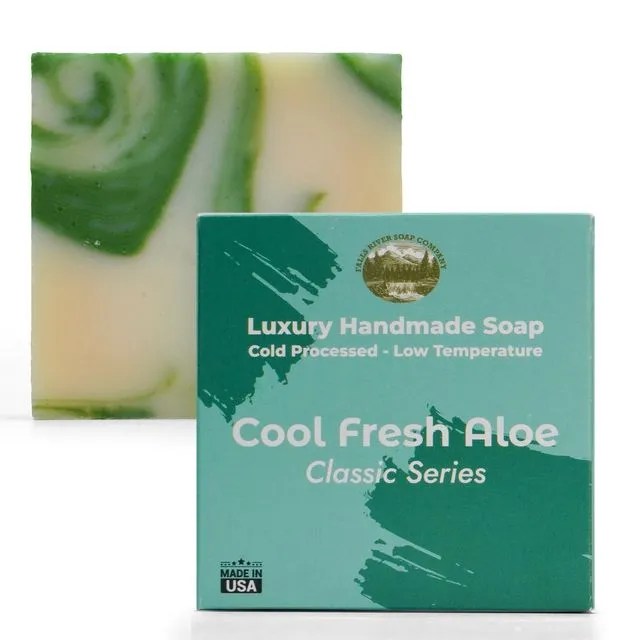 Cool Fresh Aloe - 5oz Soap Handmade Soap bar with Essential Oil - Case of 12