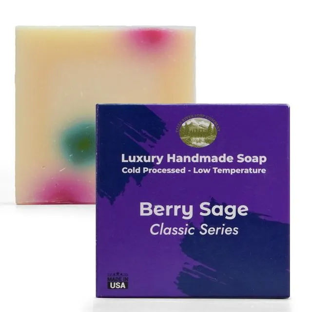 Berry Sage - 5oz Soap Handmade Soap bar with Essential Oil - Case of 12