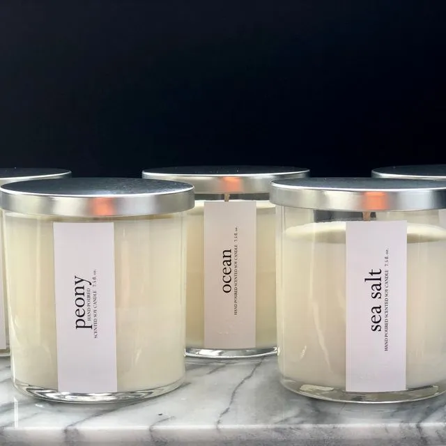 Minimalist Scented Candles - Clear Glass / Lid