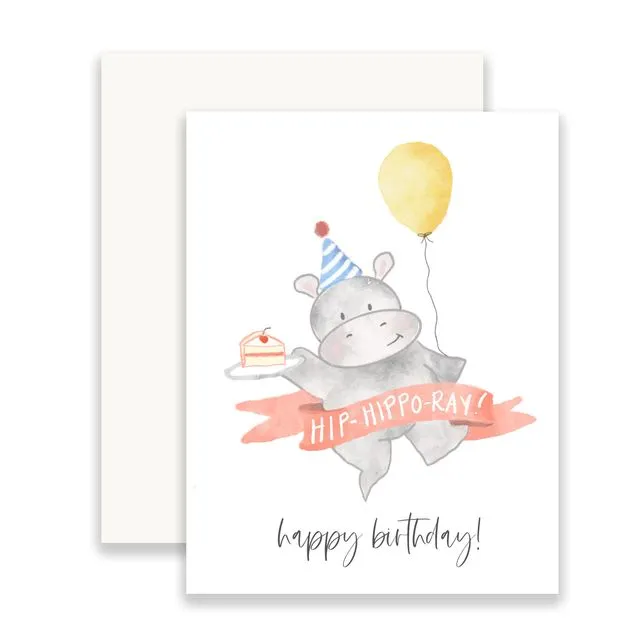 Hip Hipporay! Birthday Card