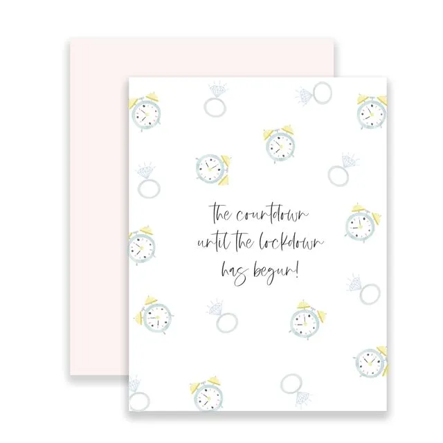Countdown Engagement Greeting Card