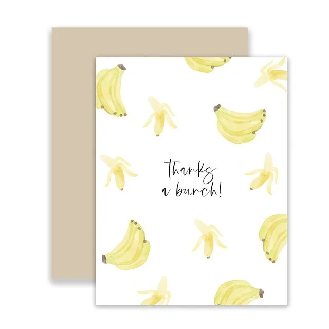 Thanks a Bunch Banana Greeting Card