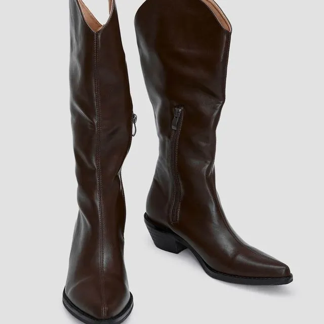 Knee-High Boots - Brown