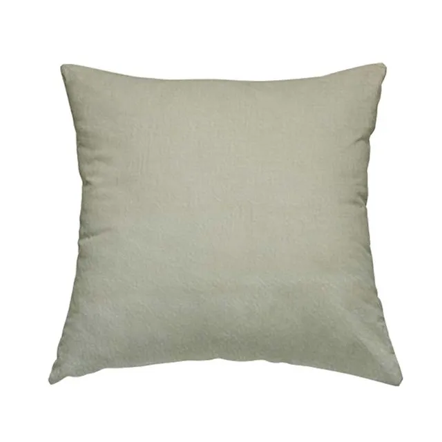 Velvet Fabric Opulence Soft Textured White Plain Cushions Piped Finish Handmade To Order -Medium