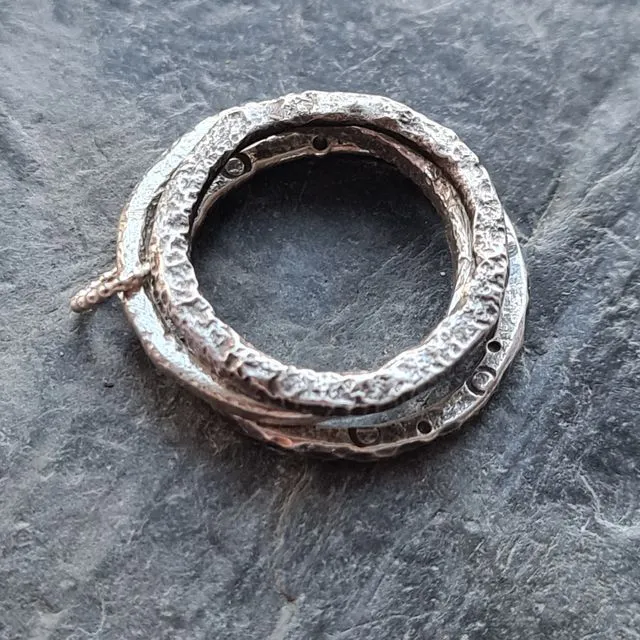 Eco-silver stacker ring